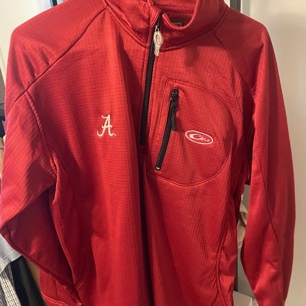 Drake Clothing Company Red Quarter-Zip Jacket